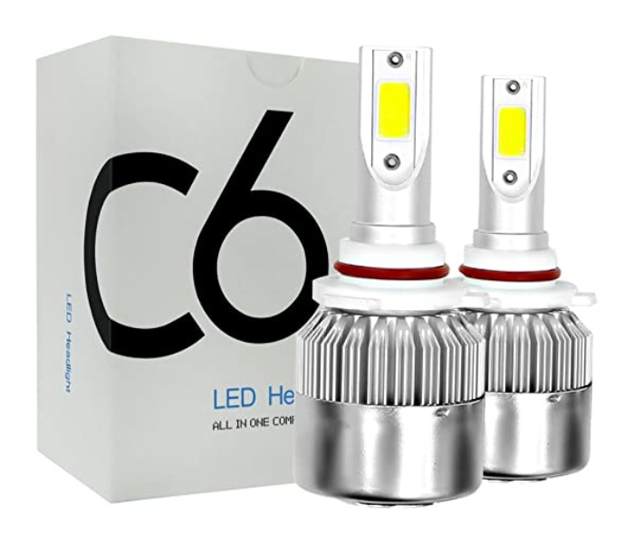 2 Pieces 6000K C6 H3 H7 H1 3800LM 9006 H13 H4 H11 Headlight LED COB Bulbs - Zoom Image 1