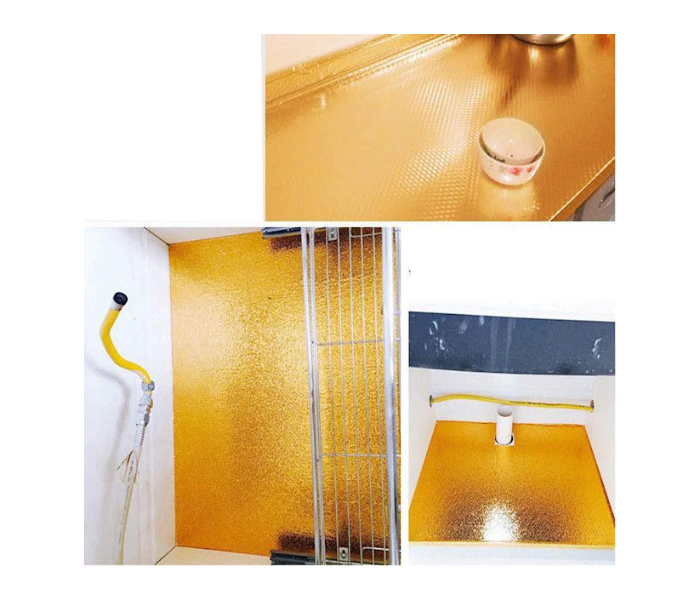 GTC 22000749 3 Meter Self Adhesive Kitchen Oil-Proof Waterproof Sticker - Gold - Zoom Image 3