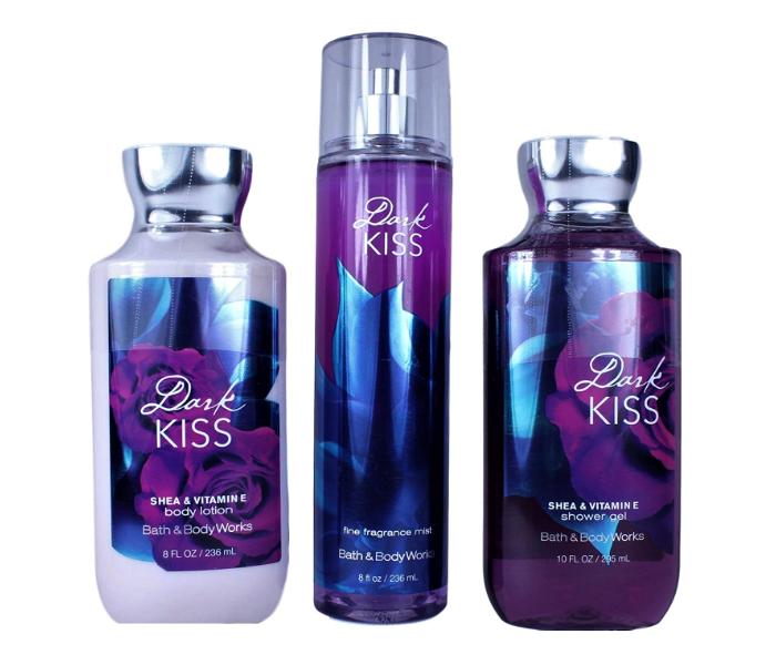 Pack of 3 Piece Bath and Body Works Dark Kiss Gift Box Set  - Zoom Image 1