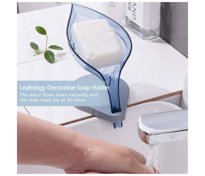 GTC 22000723 Leaf Shape Self Draining Bar Soap Holder - Purple - Zoom Image 1