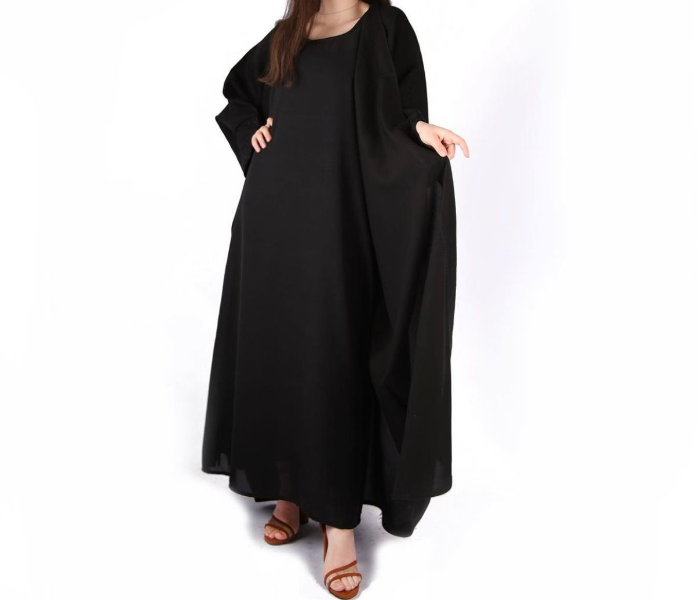 Reem R9013 Luxury Arab 58 Sized Abaya For Women - Black  - Zoom Image 1