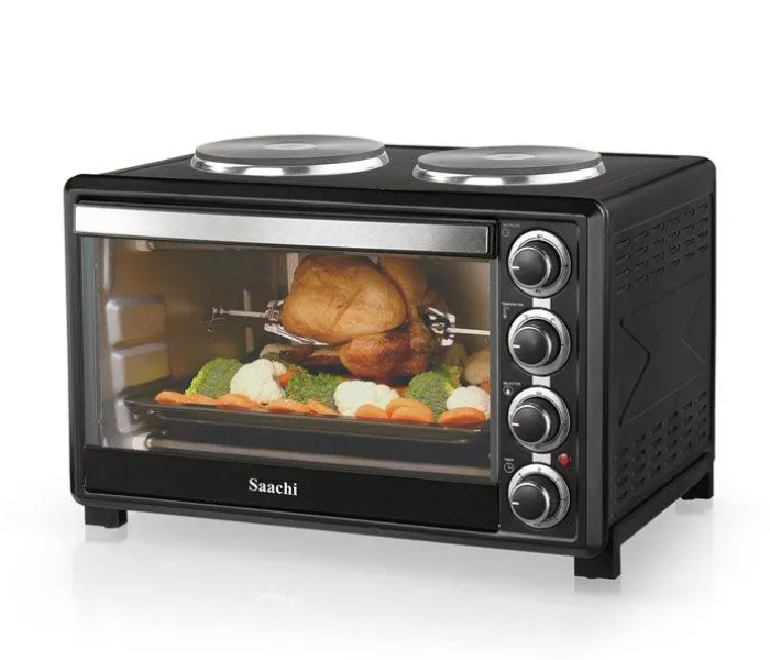 Saachi NL-OH-1928HPG 30Litres Elecric Oven With 2 Hotplates  - Black - Zoom Image