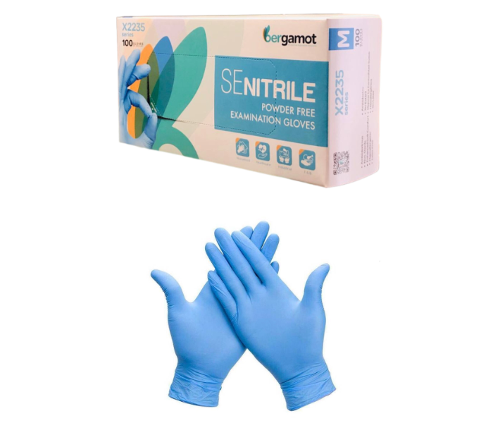 LVM Medium Bergamot Nitrile Examination Gloves - Zoom Image