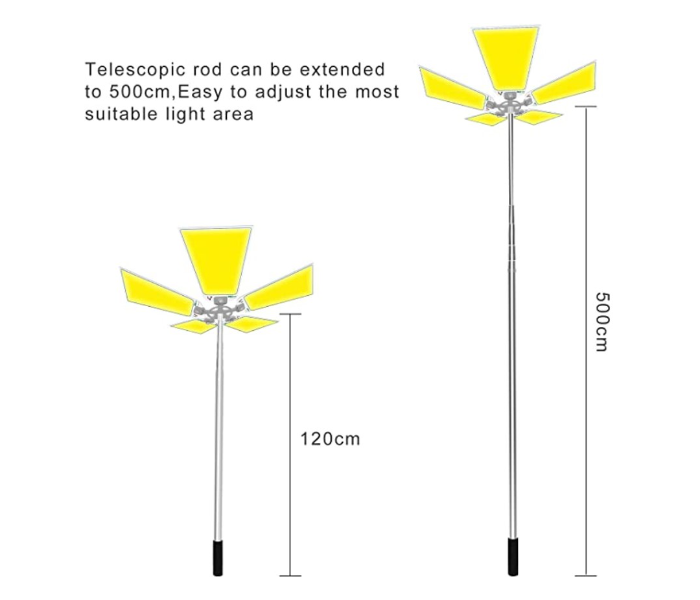 Stylish Outdoor Telescopic LED Camping Lights / Lamps - White - Zoom Image 4