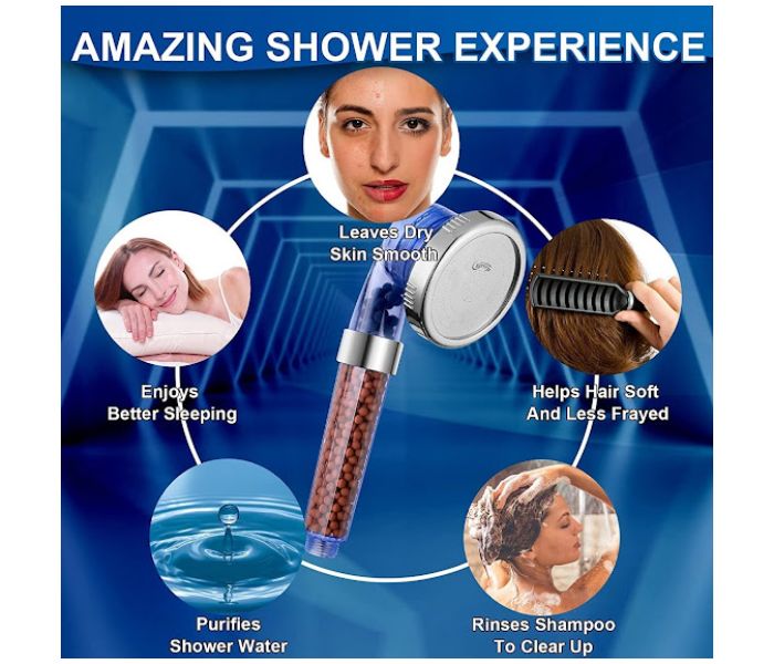 GTC 22000706 High Pressure Water Saving Showerhead with Filter Beads and Handheld Spray - Silver - Zoom Image 5