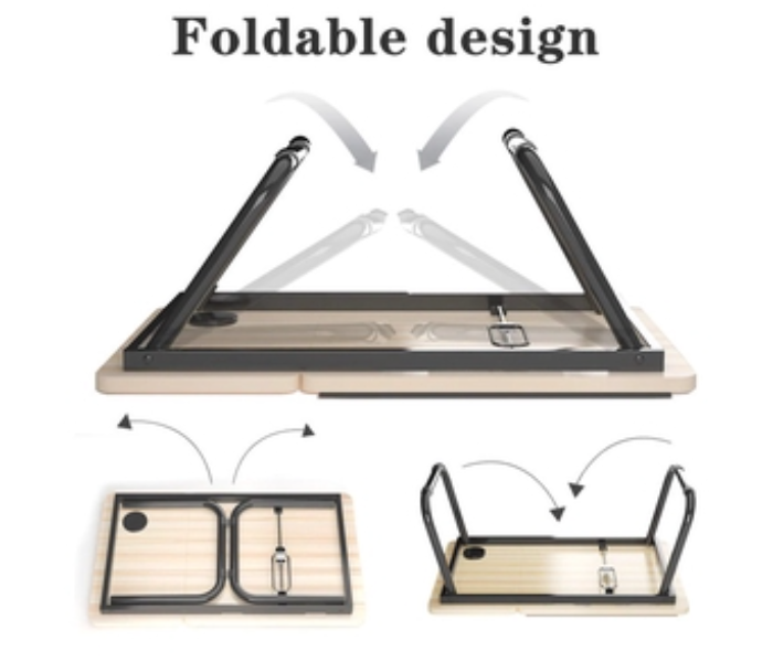 Generic 4 Angles Adjustable Laptop Table Folding Laptop Desk for Bed Portable Computer Notebook Sofa Table for Writing  - Zoom Image 5