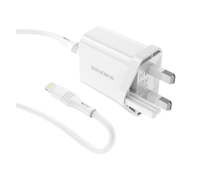 BOROFONE BA57B Easy Speed Single Port PD20W Charger Set - White - Zoom Image 3