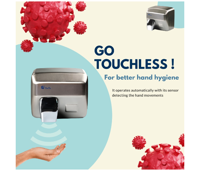 Xinda GSQ250B Touchless Automatic Hand Dryer with Sensor - Silver - Zoom Image 3