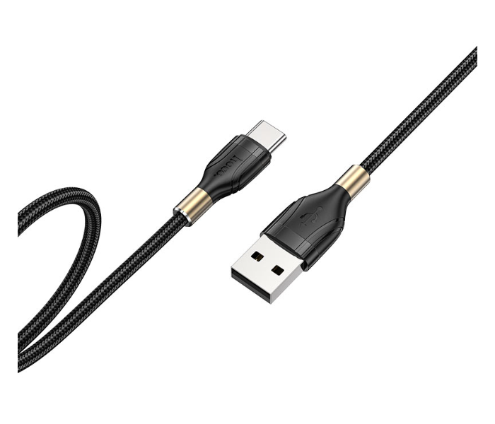 Hoco U92 Gold Collar Charging Data Cable For Type-C - Black - Zoom Image 2