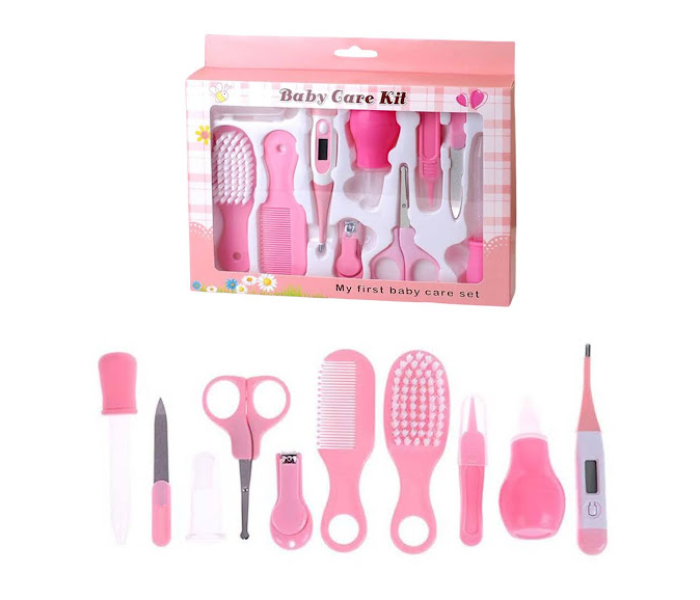 GTC 22000666 10 Pieces Baby Grooming Healthcare Kit - Pink - Zoom Image 1