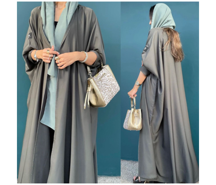 Reem R6841 Luxury Arab 52 Sized Abaya For Women - Green - Zoom Image 2