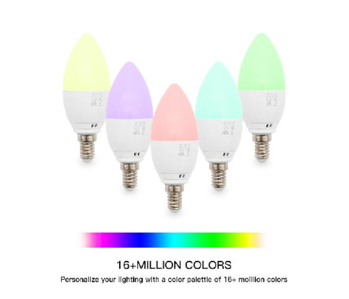 Wink C37 5W E14 Rgb Wifi Candle Bulb - White - Zoom Image 1