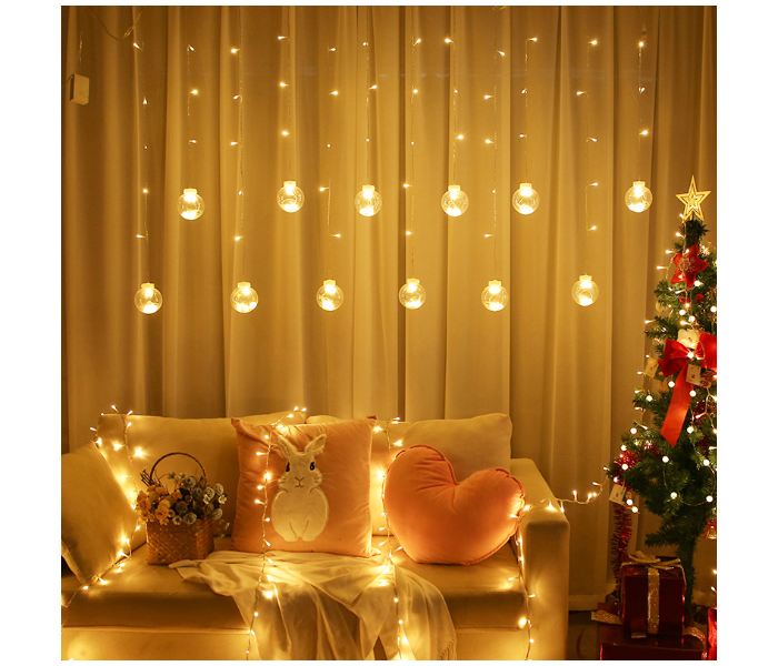 Yellow Decorative Wish Ball LED Curtain Lights for Home Decoration for Christmas - Zoom Image 2