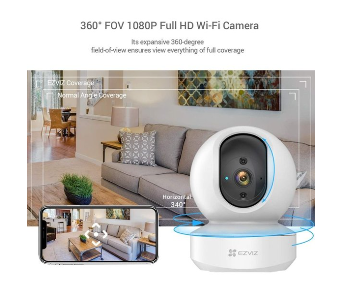 EZVIZ CS-TY1-C0-8B4WF Smart Security Camera - Black and White - Zoom Image 4