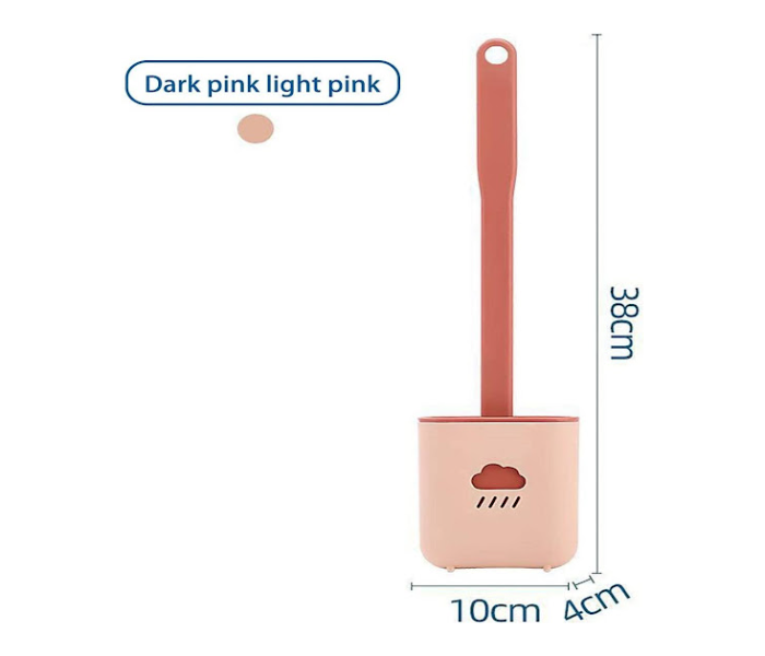 GTC 22000726 Flat Head Flexible Wall-Mounted Bathroom Cleaner Brush - Pink - Zoom Image 5