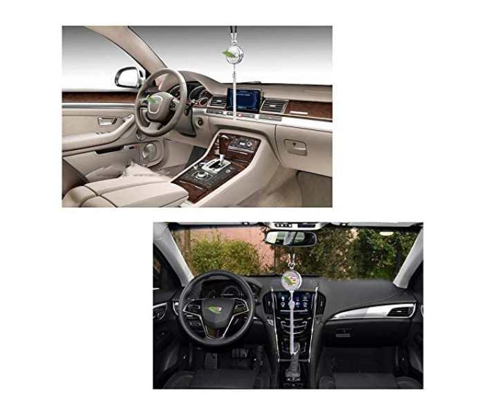 Hiki Ziki Car Air Freshener | Car Rear View Mirror Hanging Accessories |  MDF Printed Design Car Hanging Ornament | Long Lasting Perfume Pendant With