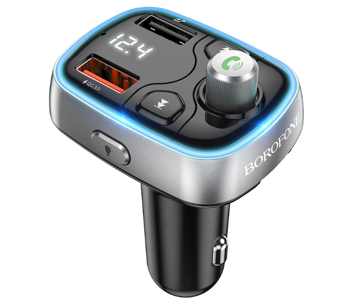 BOROFONE BC32 Sunlight Car Bt Fm Transmitter - Black - Zoom Image 1