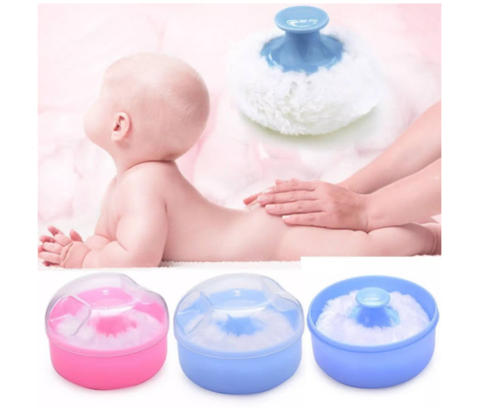 GTC 22000682 2 Pcs Baby Powder Puff Box - Blue - Zoom Image 2