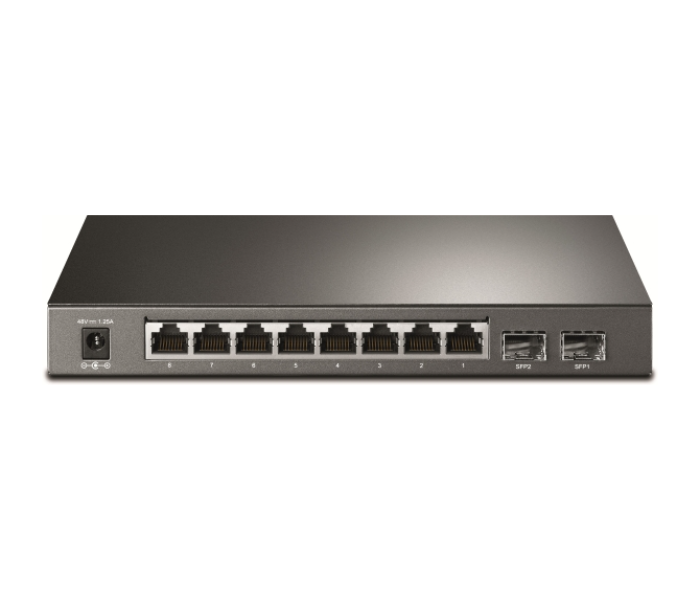 TP-Link T1500G TL-SG2210P JetStream 8-Port Gigabit Smart PoE Switch with 2 SFP Slots - Grey - Zoom Image 3