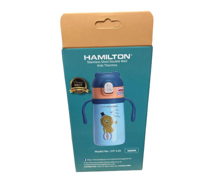 Hamilton HT-119 360ml Stainless Steel Double Wall Kids Thermos Water Bottle - Blue - Zoom Image 2