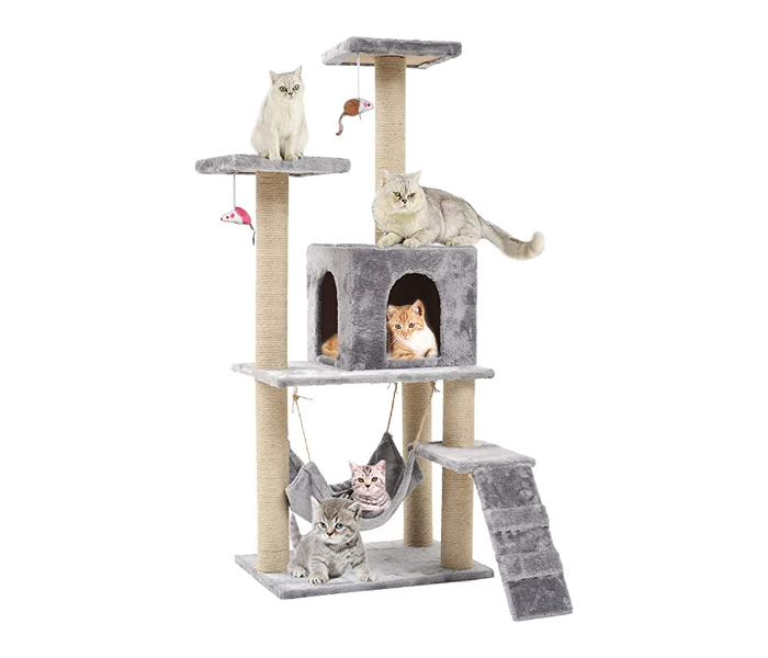 Easy to Assemble Tree House for Cats - Beige - Zoom Image 1