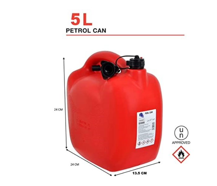 Generic 5Litre Fuel Can Container for Oil Petrol Diesel Storage - Red - Zoom Image 3