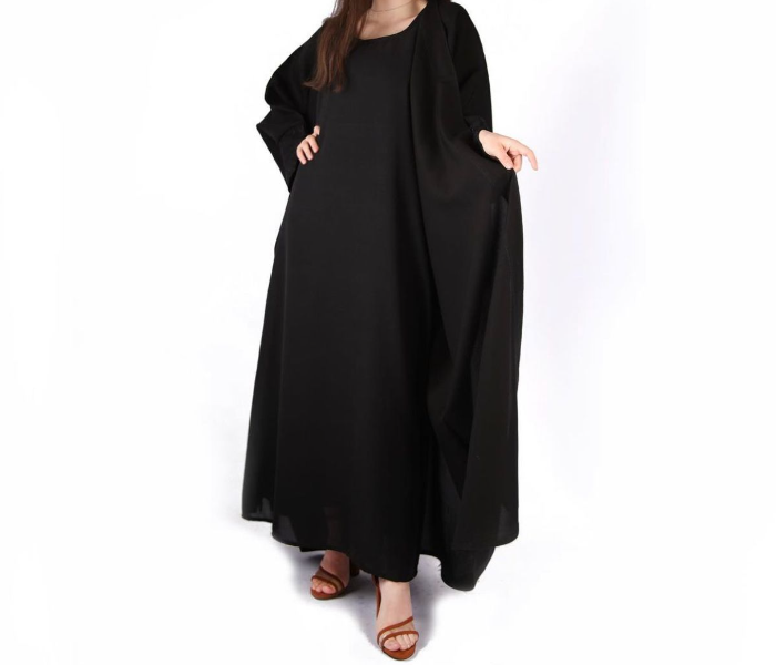 Reem R9013 Luxury Arab 54 Sized Abaya For Women - Black  - Zoom Image 1