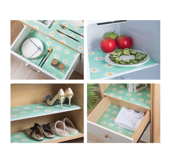 GTC 22000751 Non Adhesive Non-Slip Waterproof Shelf Paper Drawer Liner for Kitchen Drawer - Green - Zoom Image 4