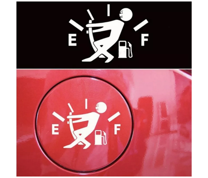 Funny Fuel Tank Cap Car Sticker Decoration - White - Zoom Image 3