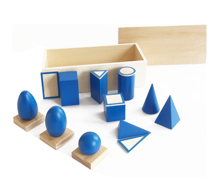 Montessori Educational Toy 202208 Geometric Solids and Plane Figures with Box for Kids - Zoom Image