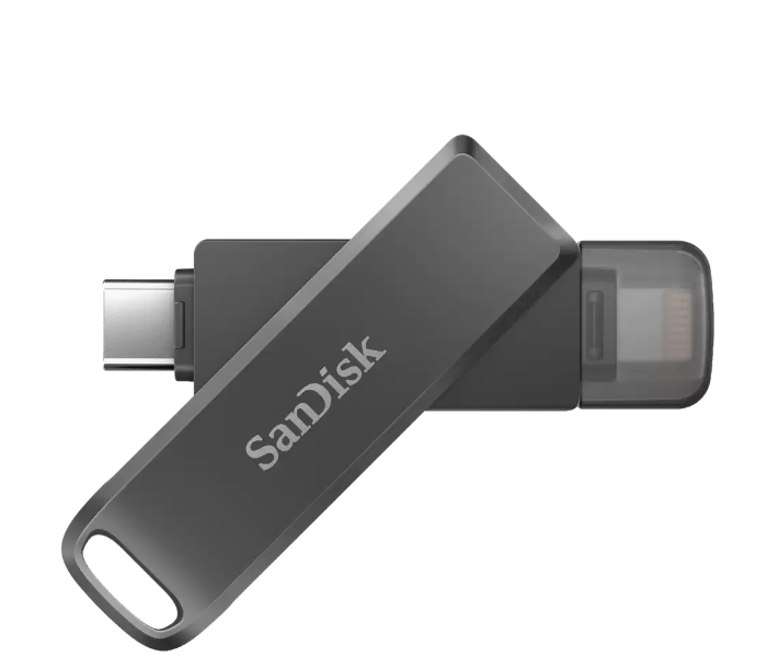 SanDisk SDIX70N-064G-GN6NN 64GB iXpand Flash Drive Luxe for iPhone and Type-C - Black - Zoom Image 3