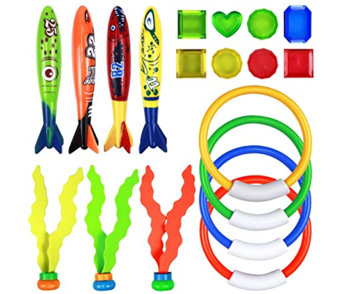 Set of 19 Pieces Underwater Diving Pool Toys Kit for Kids - Zoom Image 1