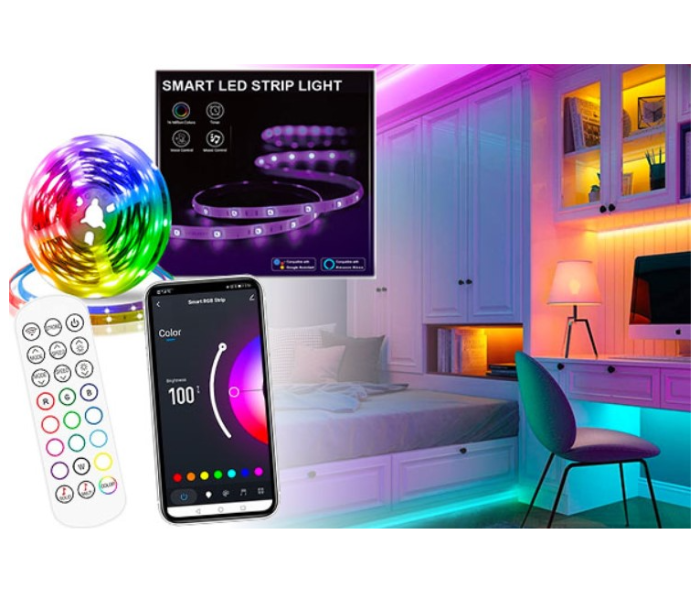 10 Meter RGB smart LED Strip Roll with Remote Control, Voice control via Amazon Alexa or google home  - Zoom Image 8