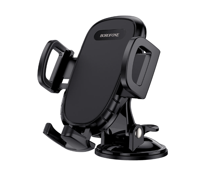 BOROFONE BH37 Route Push Type Suction Cup Car Holder - Black - Zoom Image 1