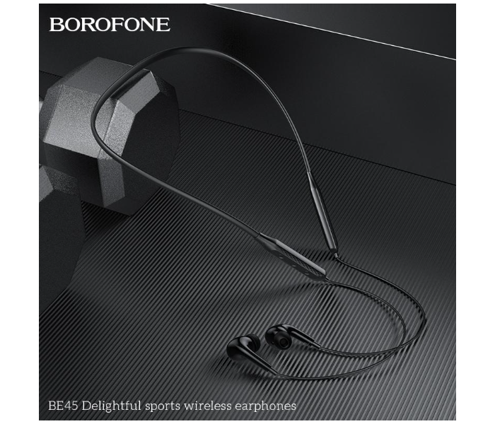 BOROFONE BE45 Delightful Sports Wireless Earphones - Black - Zoom Image 3