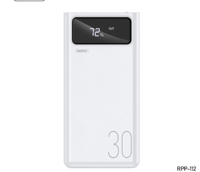 Remax RPP-112 Mengine Series 30000mAh 4 USB Power Bank - White - Zoom Image 4