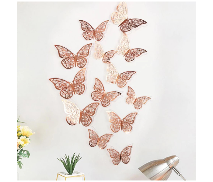 Buy 12 Piece 4D Hollow Butterfly 111111 Price in Qatar, Doha