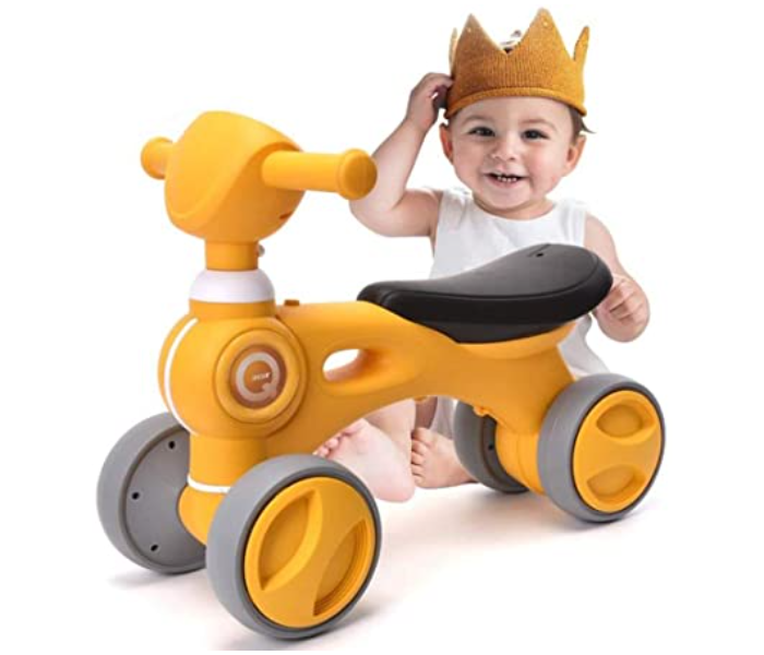 Toddler Walker Bike Toy with Music and Light - Yellow - Zoom Image 1