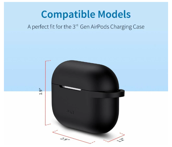 ESR Bounce Case for AirPods 2021 -Black(No Airpods,Only Case) - Zoom Image 2