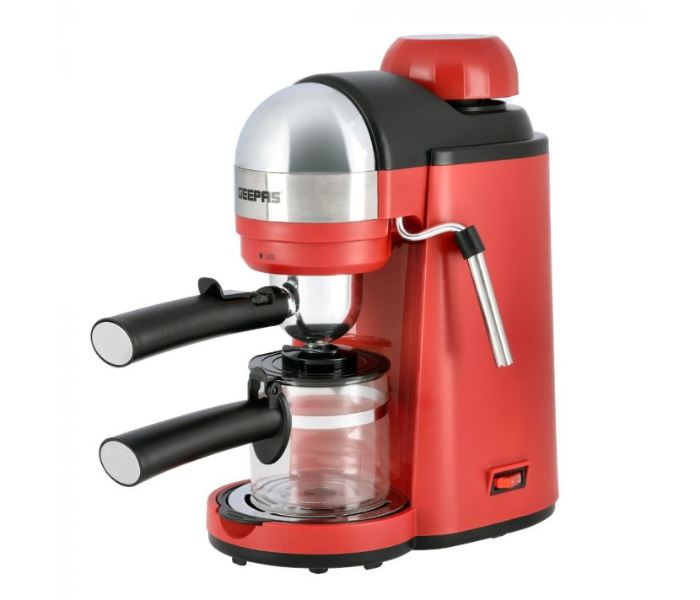 Geepas GCM41513 0.24 Litre Espresso Coffee Maker - Red and Black - Zoom Image 1