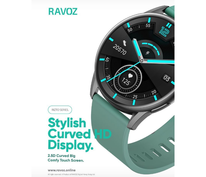 Ravoz Rizto Series Smart Watch - Black - Zoom Image 5