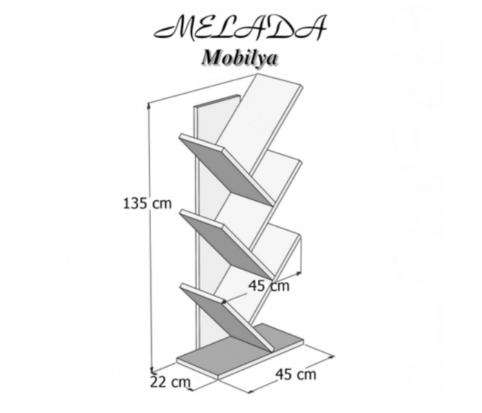 Melada Furniture Cross Decorative Bookshelf - White - Zoom Image 5