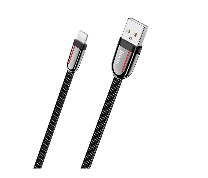 Hoco U74 Cloth Braided Charging Data Cable For Type-C - Black - Zoom Image 1