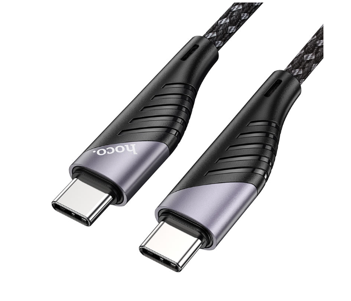 Hoco U95 Freeway Charging Data Cable 60W For Type-C To Type-C - Black - Zoom Image 2