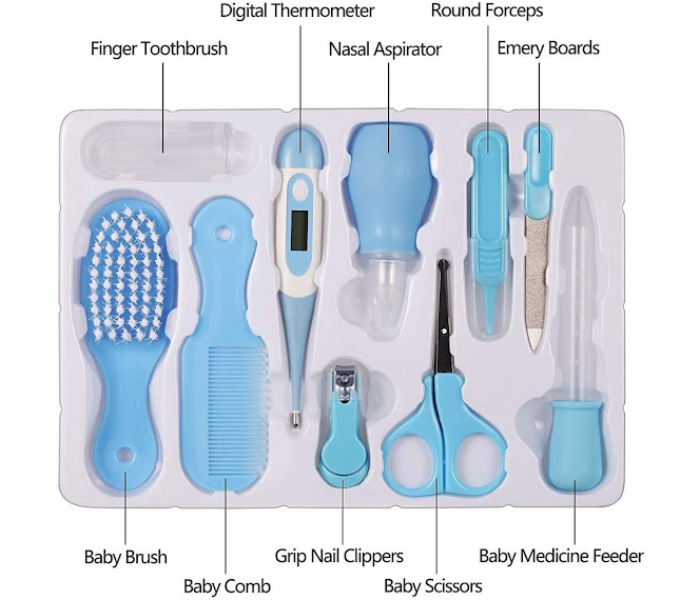 GTC 22000665 10 Pieces Baby Grooming Healthcare Kit - Blue - Zoom Image 2