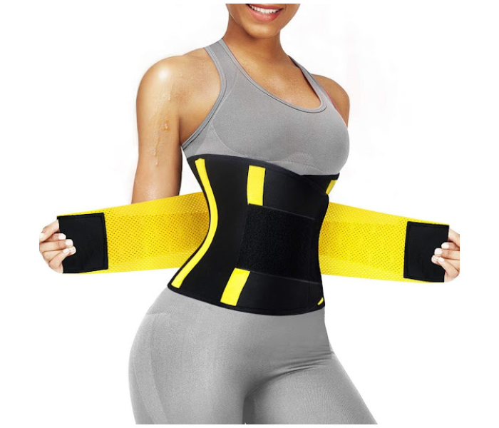 GTC 22000788 Medium Size Waist Cincher Corset Breathable Trainer Belt for Women - Yellow - Zoom Image 4