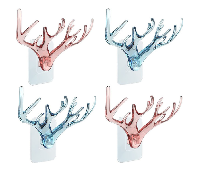 GTC 22000781 Creative Antlers Key Holder for Hanging Clothes - Pink - Zoom Image 1