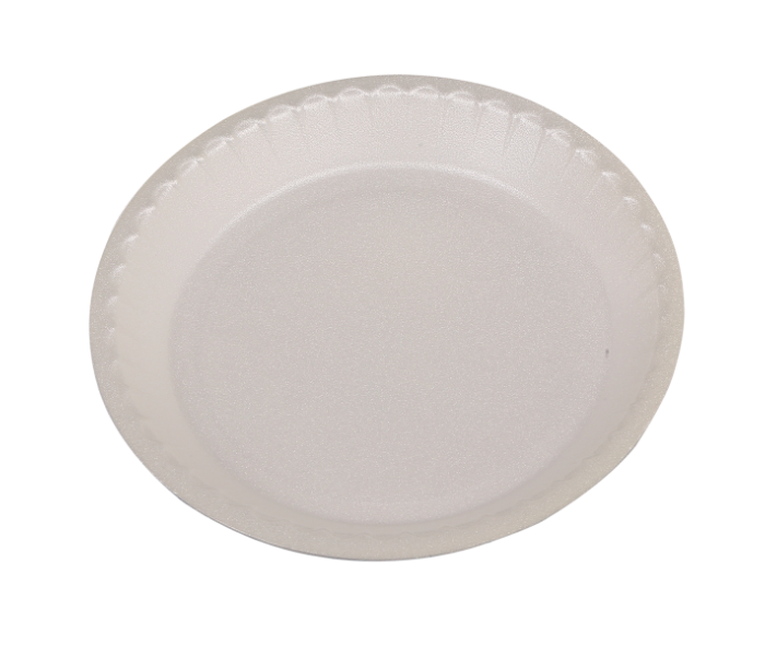 Hotpack RFP7PKT 25 Pieces 7 Inch Round Foam Plate - White - Zoom Image 2