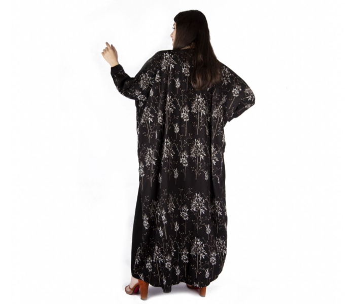 Reem R9013 Luxury Arab 54 Sized Abaya For Women - Black  - Zoom Image 3