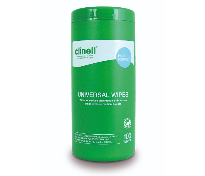 Clinell CWTUB100 100s Universal Wipes Tub - Zoom Image